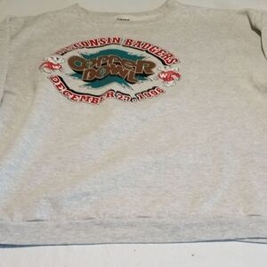 Tultex Vintage 1996 Wisconsin Badger Copper Bowl Long Sleeve Sweatshirt